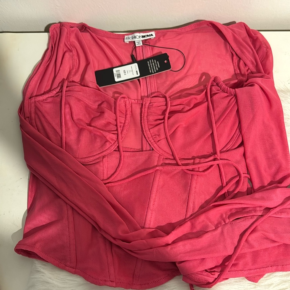 Mesh corset top